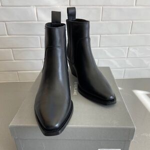 NIB Everlane Black Leather Bootie - Made in Italy - Size 7.5